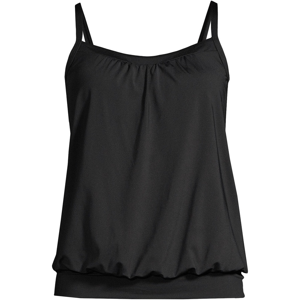 Land’s End Women's Chlorine Resistant Blouson Tummy Hiding Tankini Swimsuit
